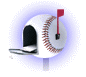 gif image of a mailbox shaped like a baseball
