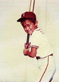 Bobby Dozier during his Turley Jets days, the half-Asian slugger bopping heads in Tulsa Little League